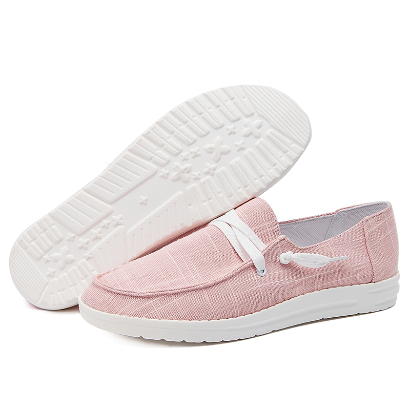 Bon Soir Canvas Shoes for Women Loafers Platform Slip on Flat Sneakers
