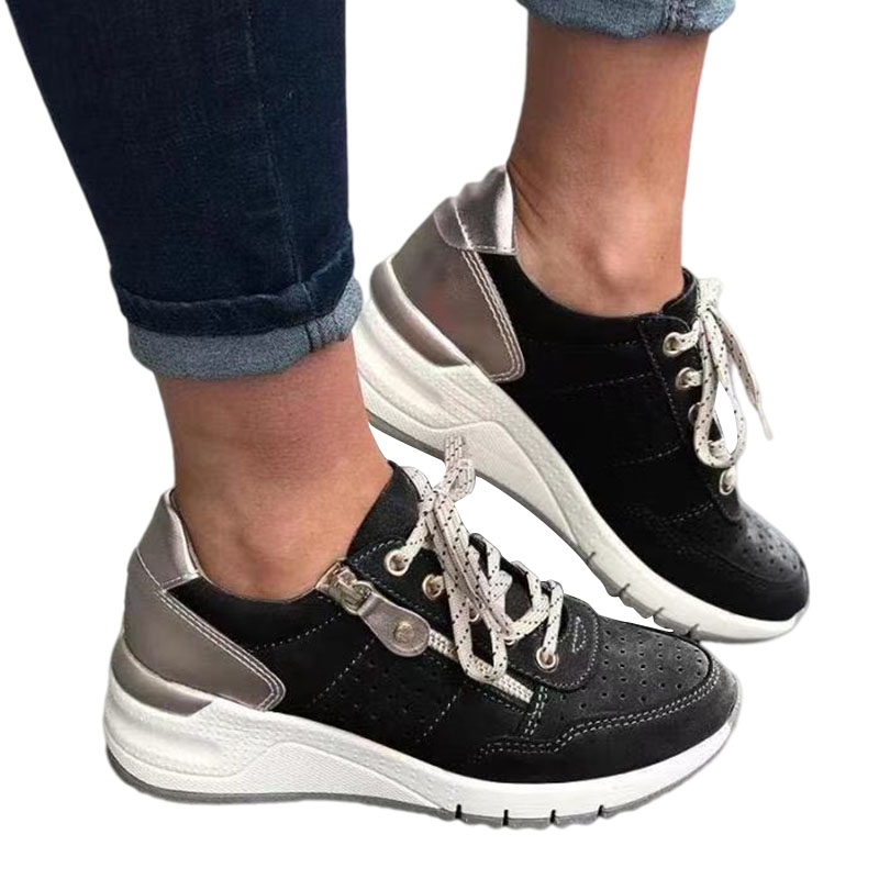 Women Lady Chunky Trainer Platform Sport Athletic Lace Up Sneaker Casual Shoes