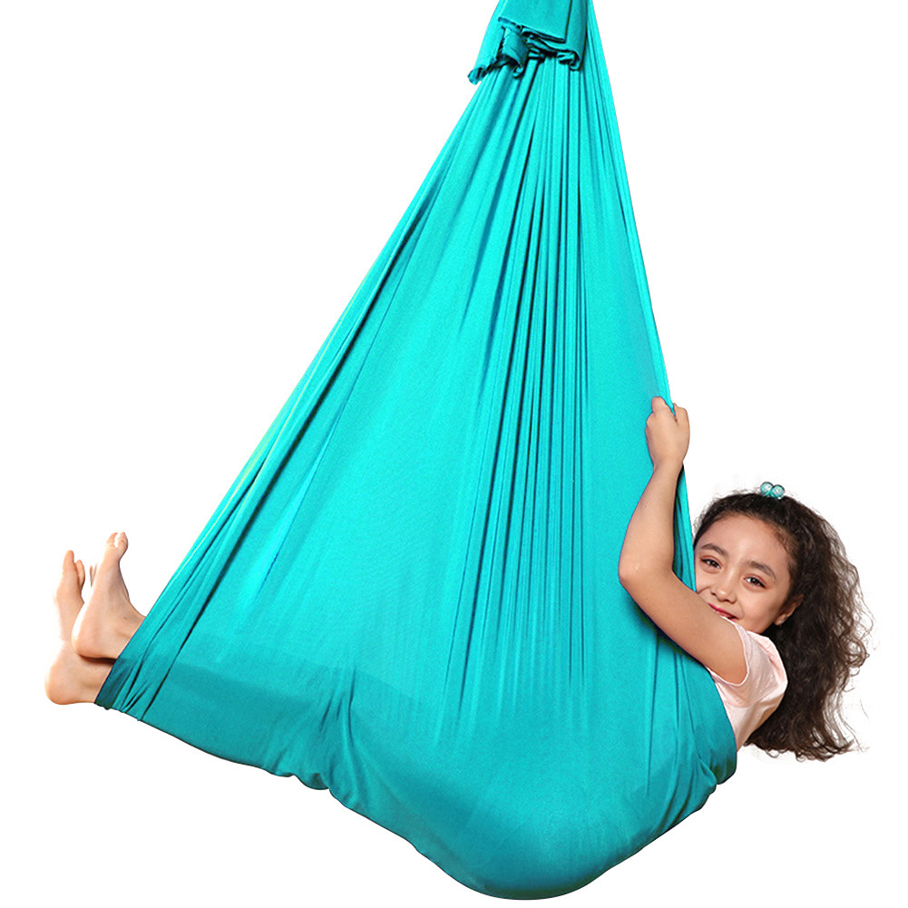 Kids Hammock Yoga Therapy Seat Swing Sensory Hanging Cuddle Pilates Aerial Chair