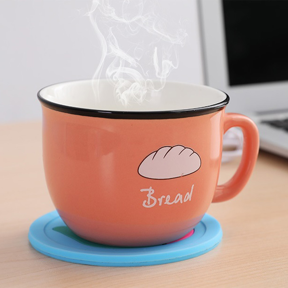 Cup Warmer USB Coffee Mug Electric Heater Plate Desktop Wood Grain Cup  Warmer Heat Beverage Mug Mat Tea Coffee Milk Heater Pad Coasters For Office  & Home