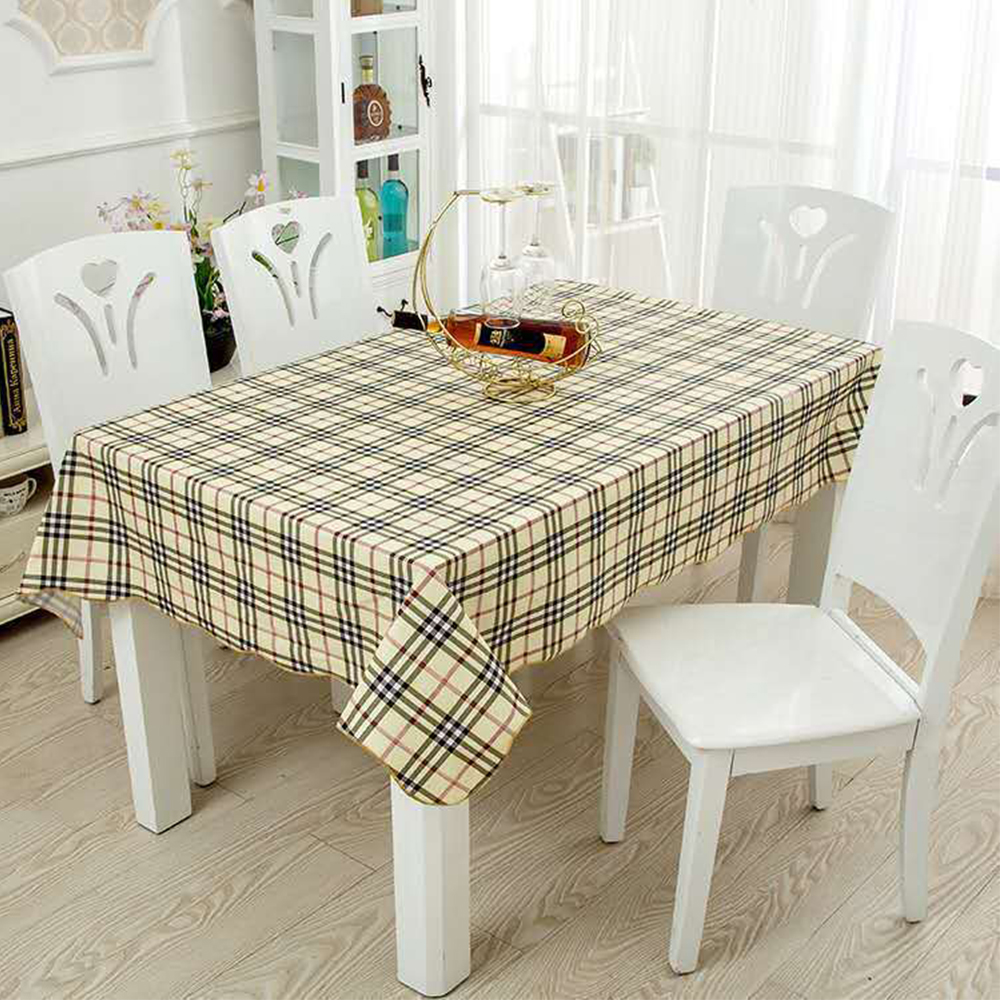 Waterproof PVC Table Cloth Cover Oil-Proof Wipeable Rectangle Tablecloth Kitchen