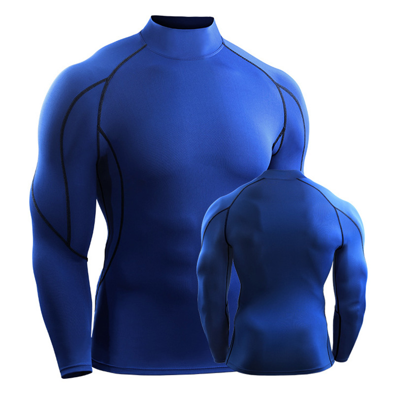 New Mens High Neck Thermal Compression Long Sleeve Shirt Winter Base Layer  Tops