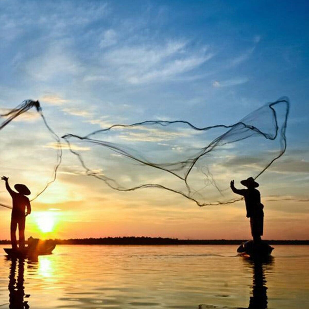 8//12//16FT Full Spread Mesh Wire Hand Throw Cast Fishing Net Spin Bait Sinker Hot