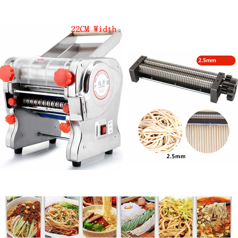 Details about   110V Noodle Machine Stainless Steel Electric Pasta Roller Maker Commercial Home 