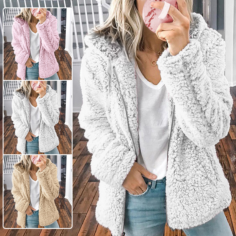 fluffy zip up jumper