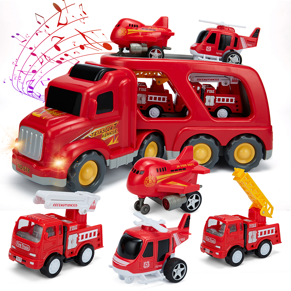 excavator fire truck