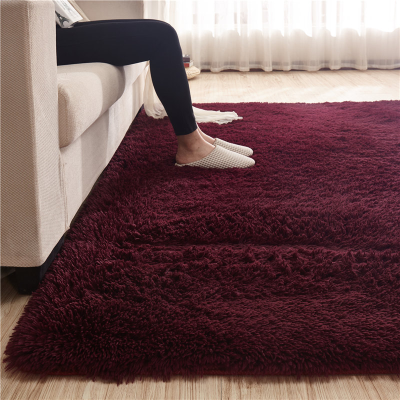 Super Soft Rugs Anti-Slip SHAGGY RUG Carpet Mat Living Room Floor Bedroom Cream 