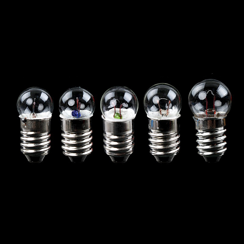 Lots 5/10x E10 Miniature Screw Base Light Bulb 2.5V/0.3A Lamp Flashlight Torch