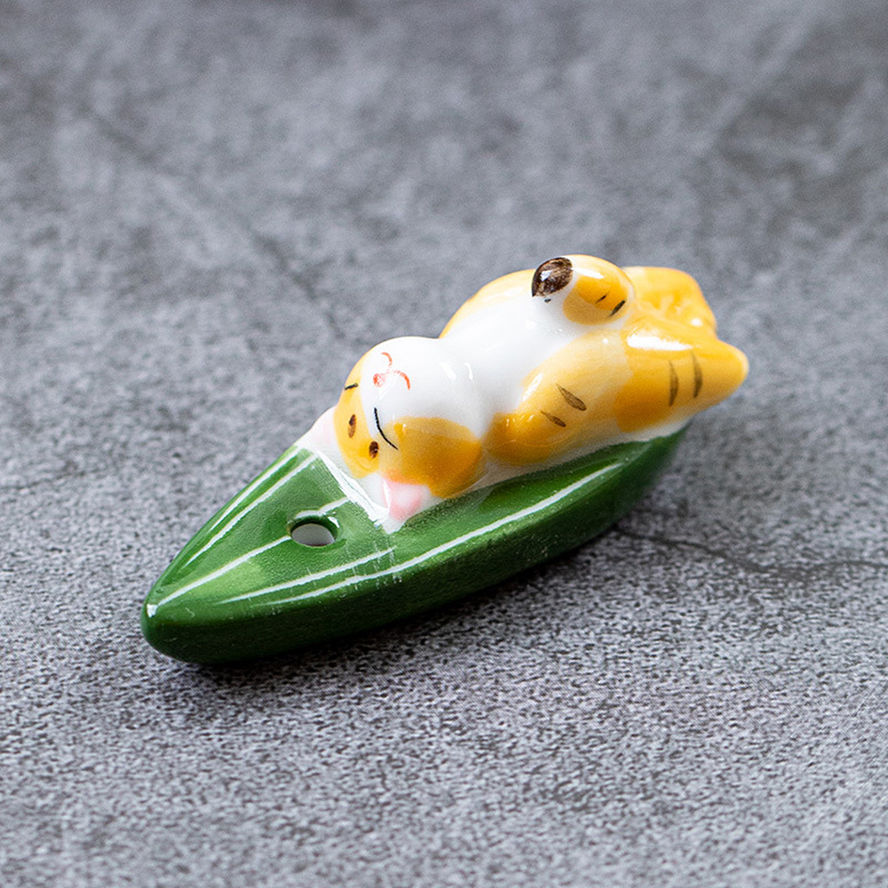 Cute Incense Burner Stick Cat Holder Ceramic Censer Plate Fragrance Home Decor 