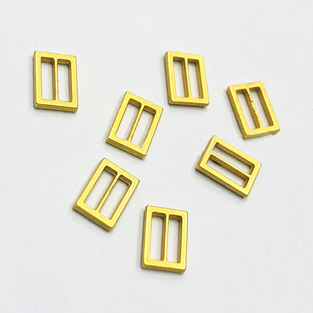 Sewing Mini Buckles 7mm 100pcs Metal Button DIY Patchwork Buckle Handmade Craft Accessories for Doll Clothes Shoes Bags Belt