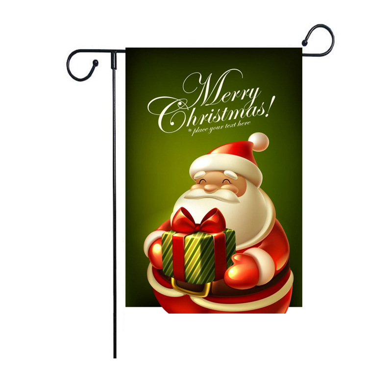 Christmas Garden Flag Santa Clause Snowman Double Sided Banner Xmas Gifts Decor 