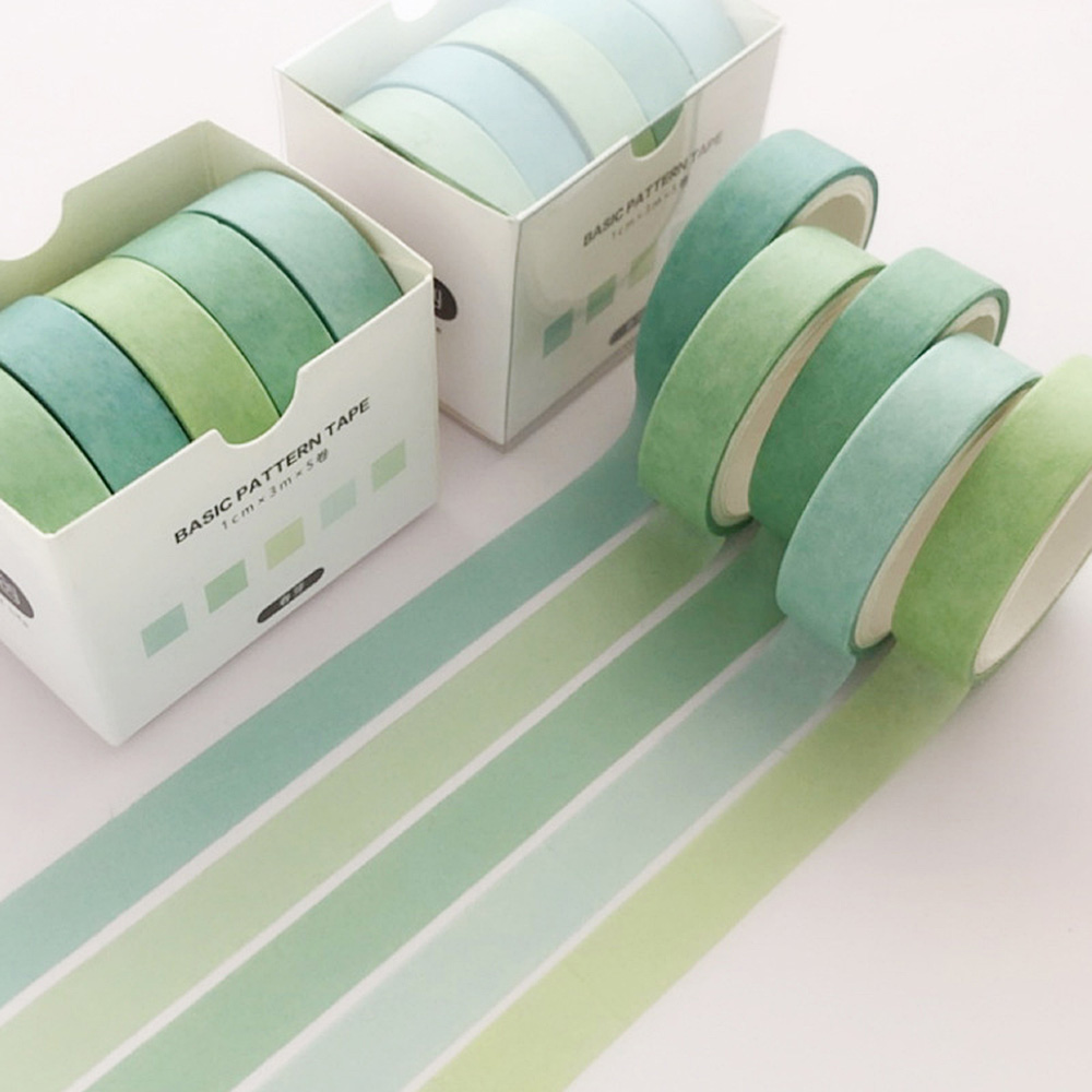 5Roll Washi Tape Set Masking Tape Cute Stickers School Gift Decor