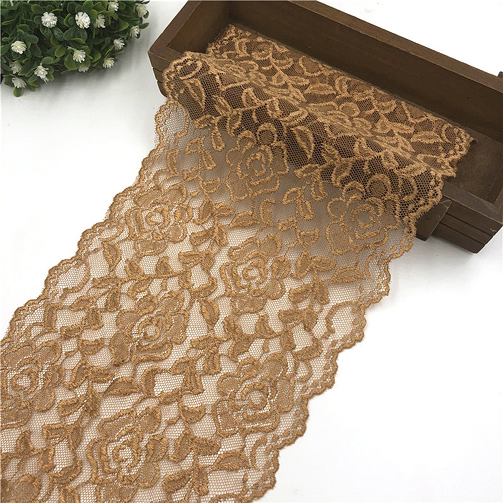 1 Yard of 8cm Elastic Stretchy Lace Trim Ribbon Fabric Decor Crafts Sewing DIY 