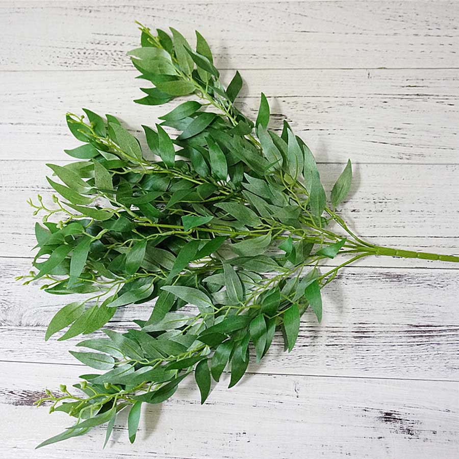 Artificial Willow Leaves Fake Plants Foliage Home Wedding Party Bouquet Decor US 