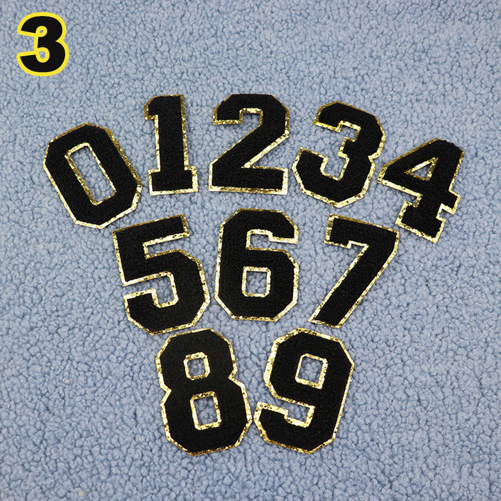1-9 Number Patches Iron On Patch Towel Applique Clothes Sewing