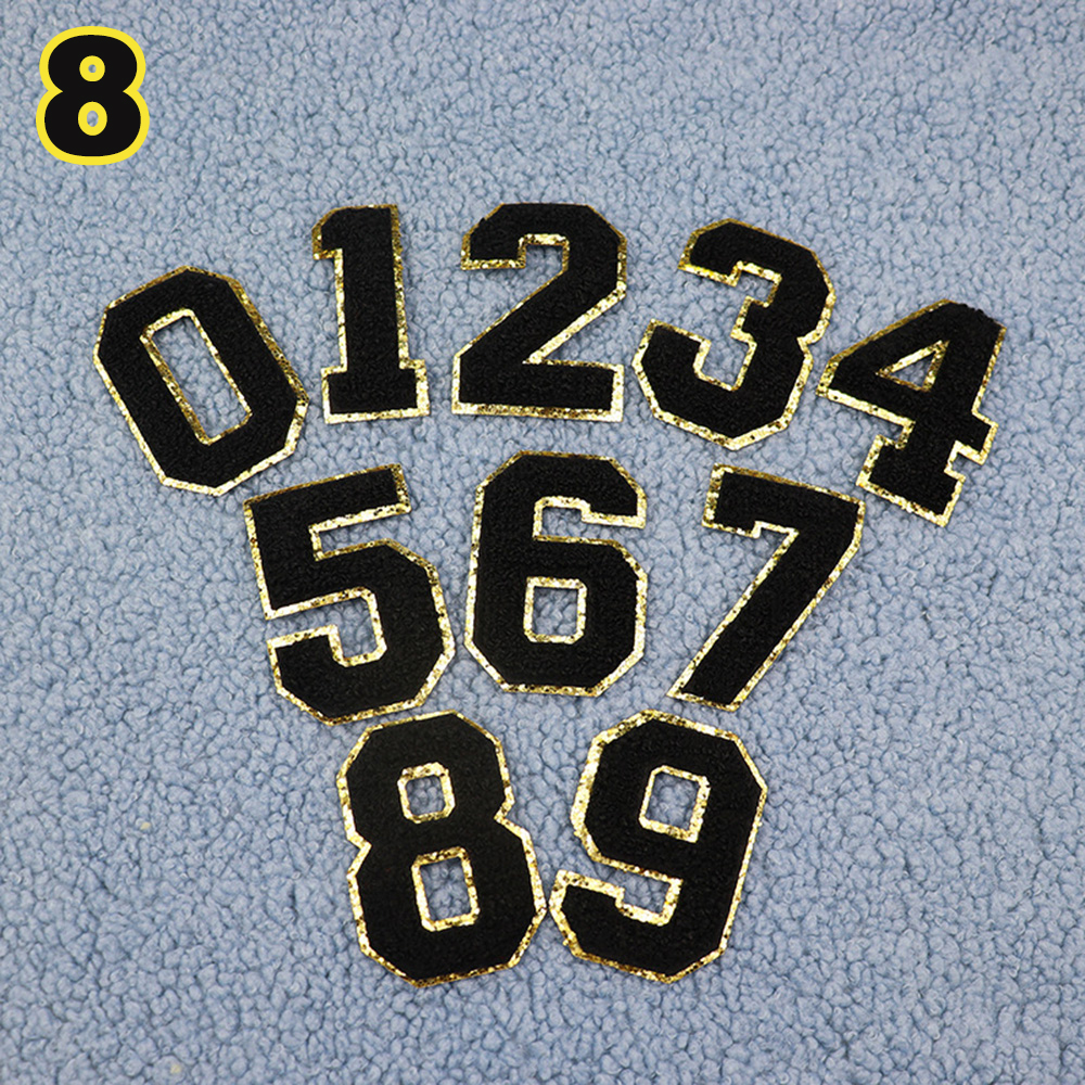 1-9 Number Patches Iron On Patch Towel Applique Clothes Sewing