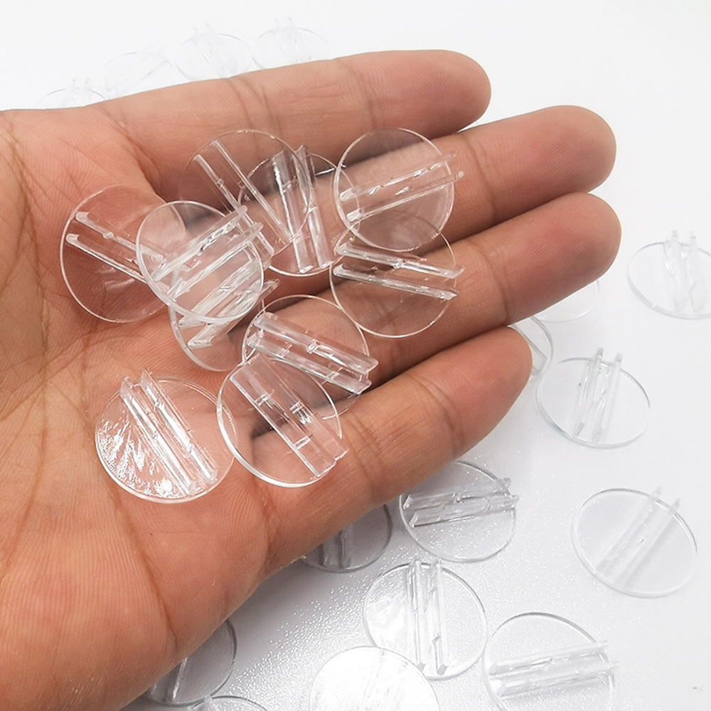 50PC Round Clear Plastic Stand for Paper Card Board Game Components Holder  Parts