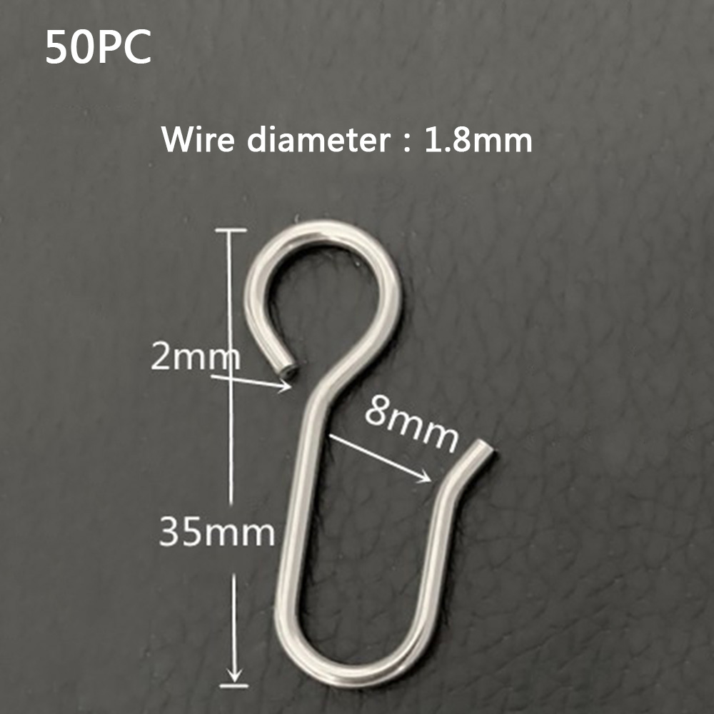 10/50PCS Silver Stainless Steel Curtain Hooks Pin Pinch Pleat Rails  Accessories
