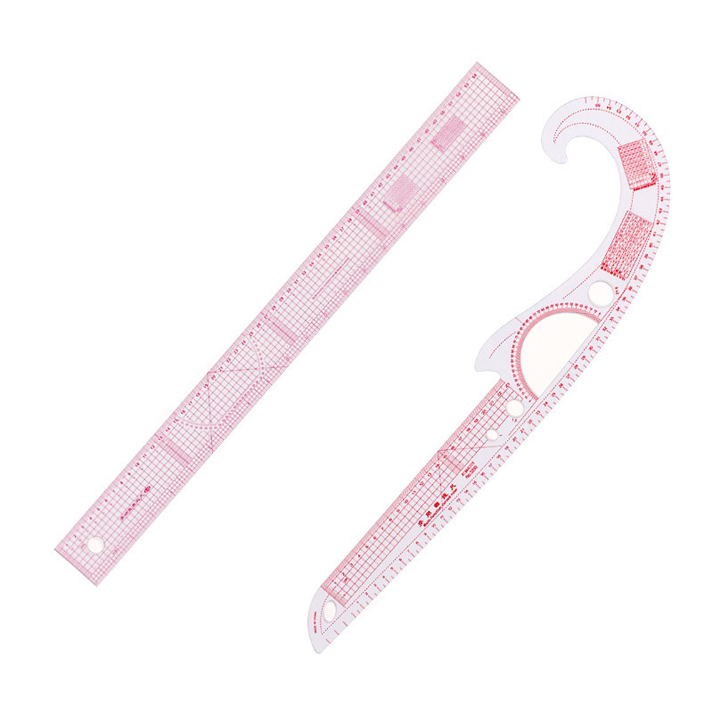 Smgda DIY Sewing Ruler, 2PCS/Set Comma-Shaped Curve Ruler, French Curve  Ruler for Pattern Making, Drafting Clothes Sleeves for Beginner Tailor