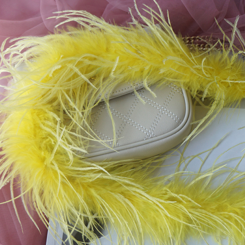 1.8M Ostrich Feather Strip Boa Trims DIY Clothing Wedding Costumes Sewing  Craft