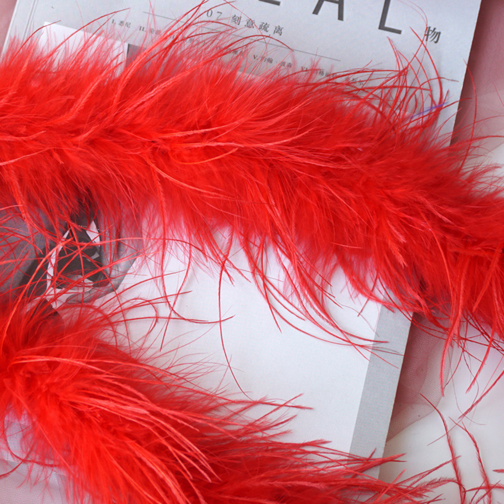1.8M Ostrich Feather Strip Boa Trims DIY Clothing Wedding Costumes Sewing  Craft