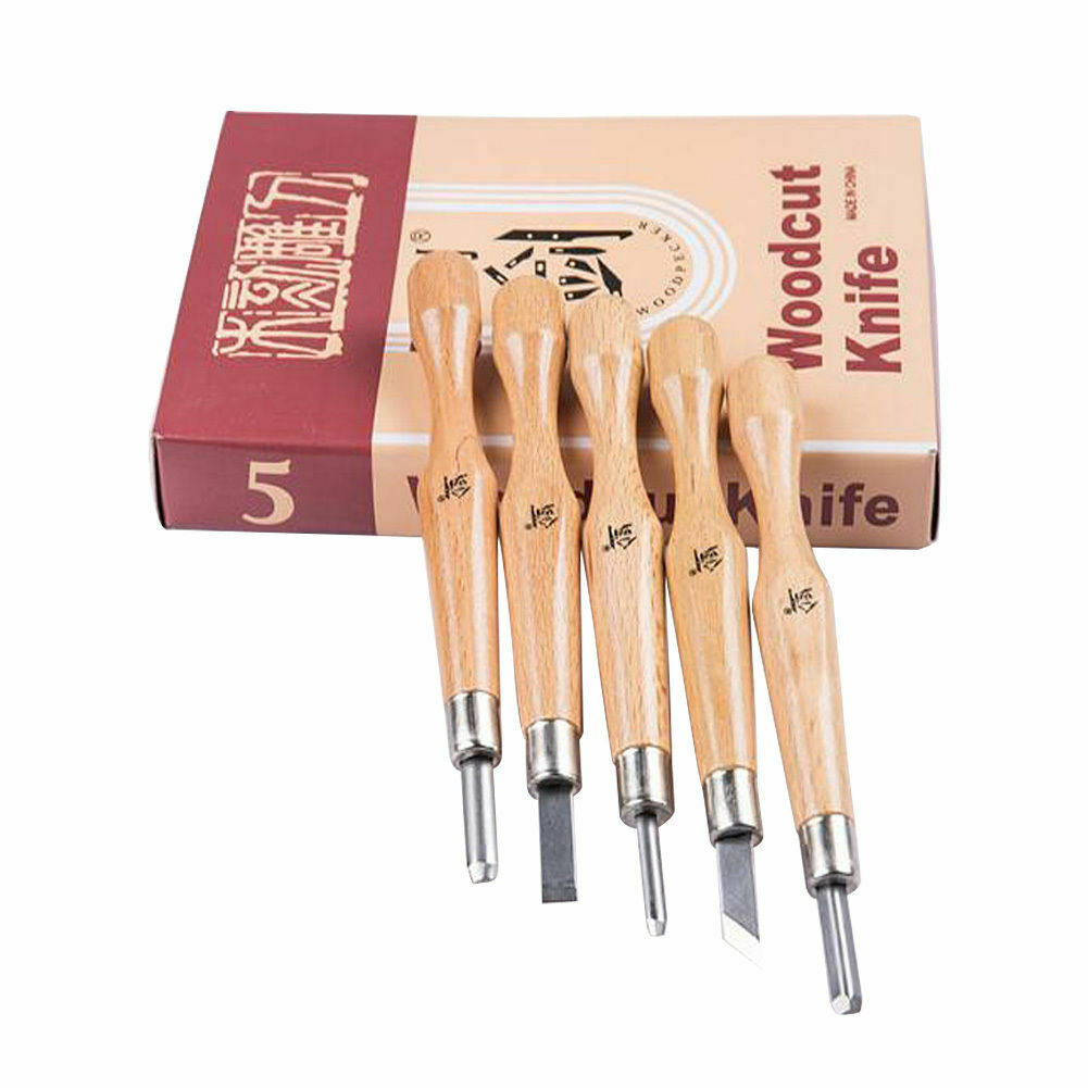 Wood Carving Hand Chisel Tools Set Woodworking Professional Gouges Steel US