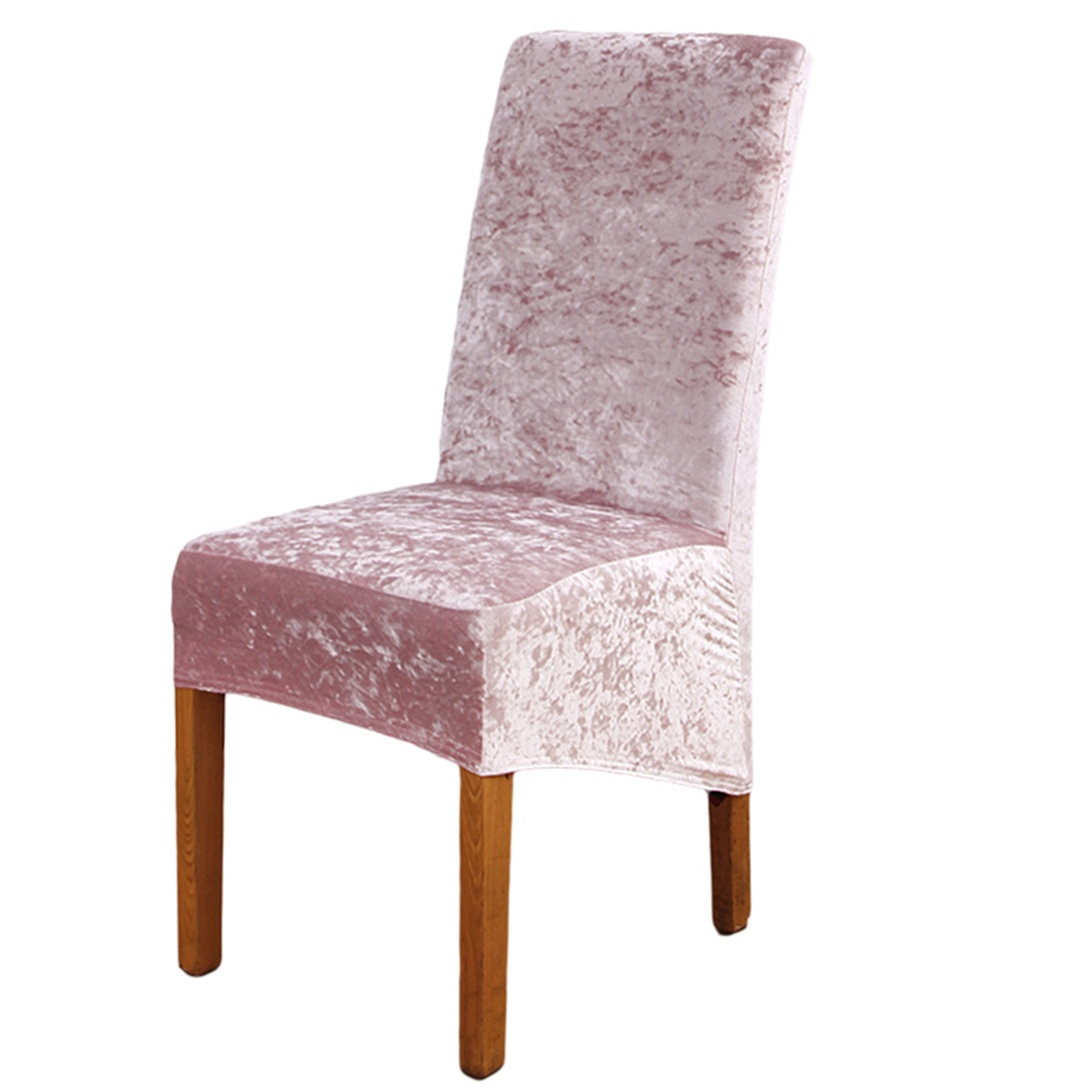 4pcs Dining Chair Covers Crushed Velvet Stretch Chair Protector