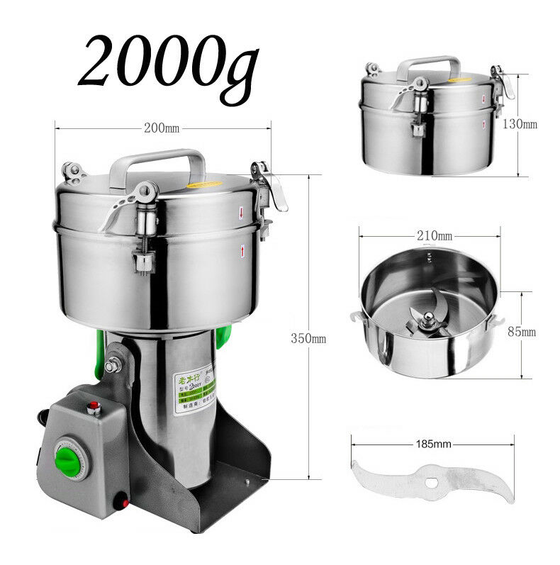 2000g Pulverizer Machine for Powder Stainless Steelfor Kitchen Spice Coffee