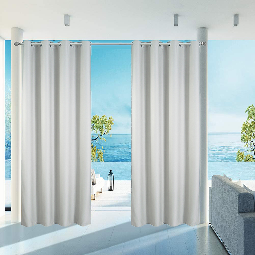 Waterproof Patio Curtains Panel Indoor Outdoor UV-protection Blackout Drapes