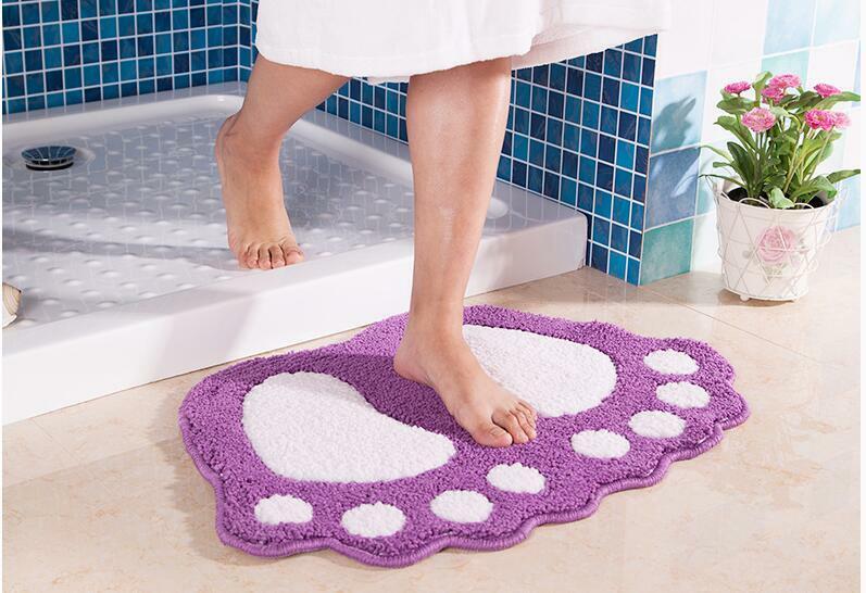 Non Slip Bath Mat Bathroom Shower Rugs Shaggy Carpet Absorbent Doormat Floor Mat 