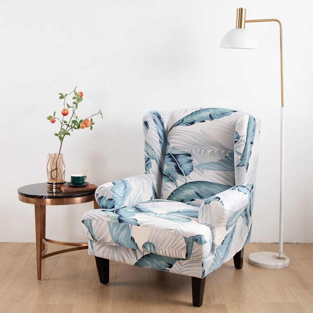 Details about   US Stretch Wing Back Slipcover Armchair Chair Cover Sofa Printed Protector Decor 