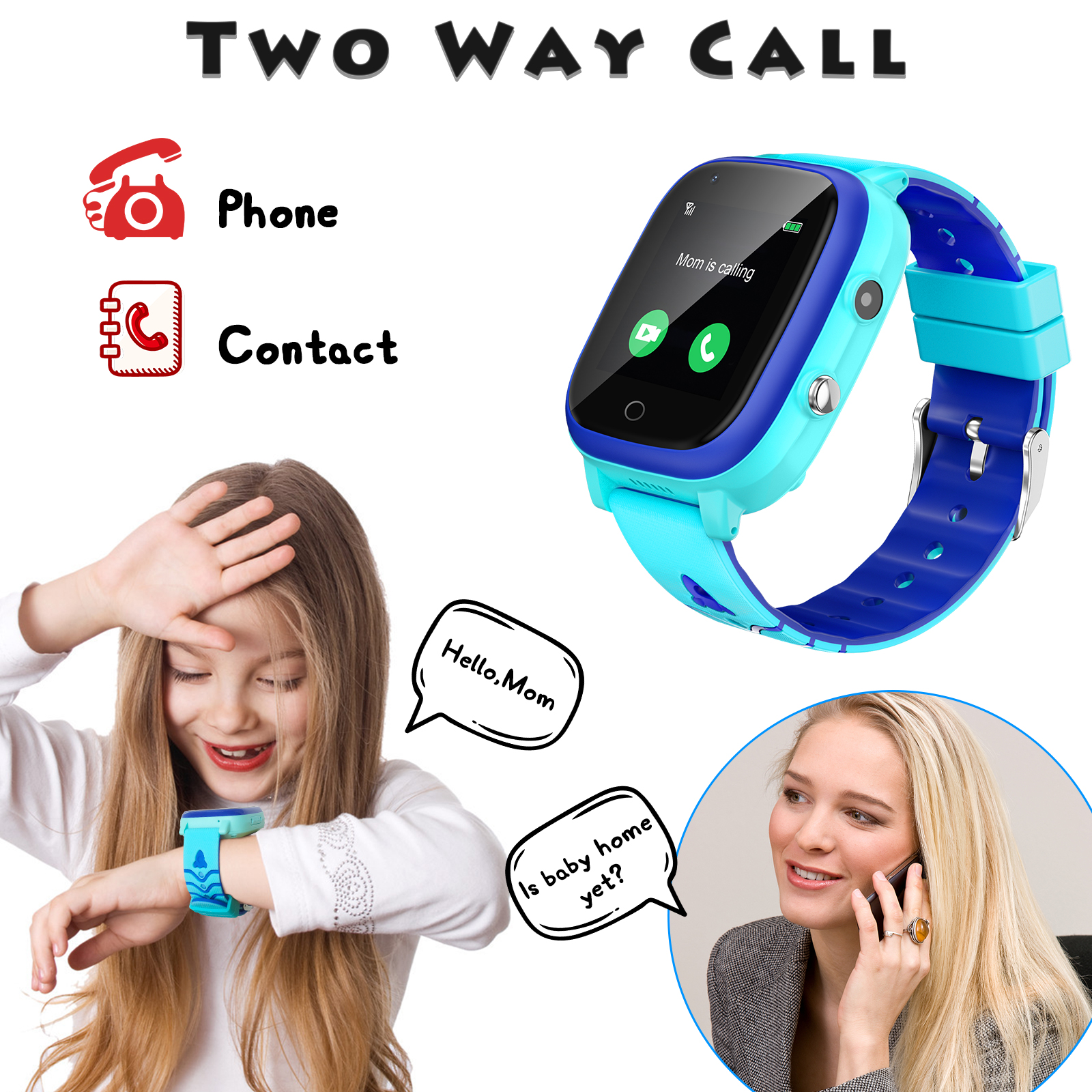 4G Smart Watch Kids WiFi Phone Smartwatch with GPS Tracker IP67 Waterproof  | eBay
