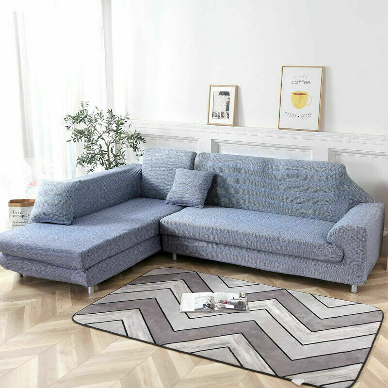 Details about   2pcs Printing Sofa Covers Stretch Slipcover For L Shape Detachable Sectional 