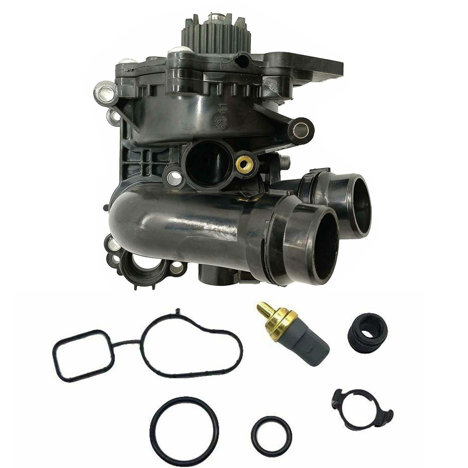 Water Pump Assembly w/Sensor for Audi A3 A4 A5 Q5 TT VW CC Golf Jetta