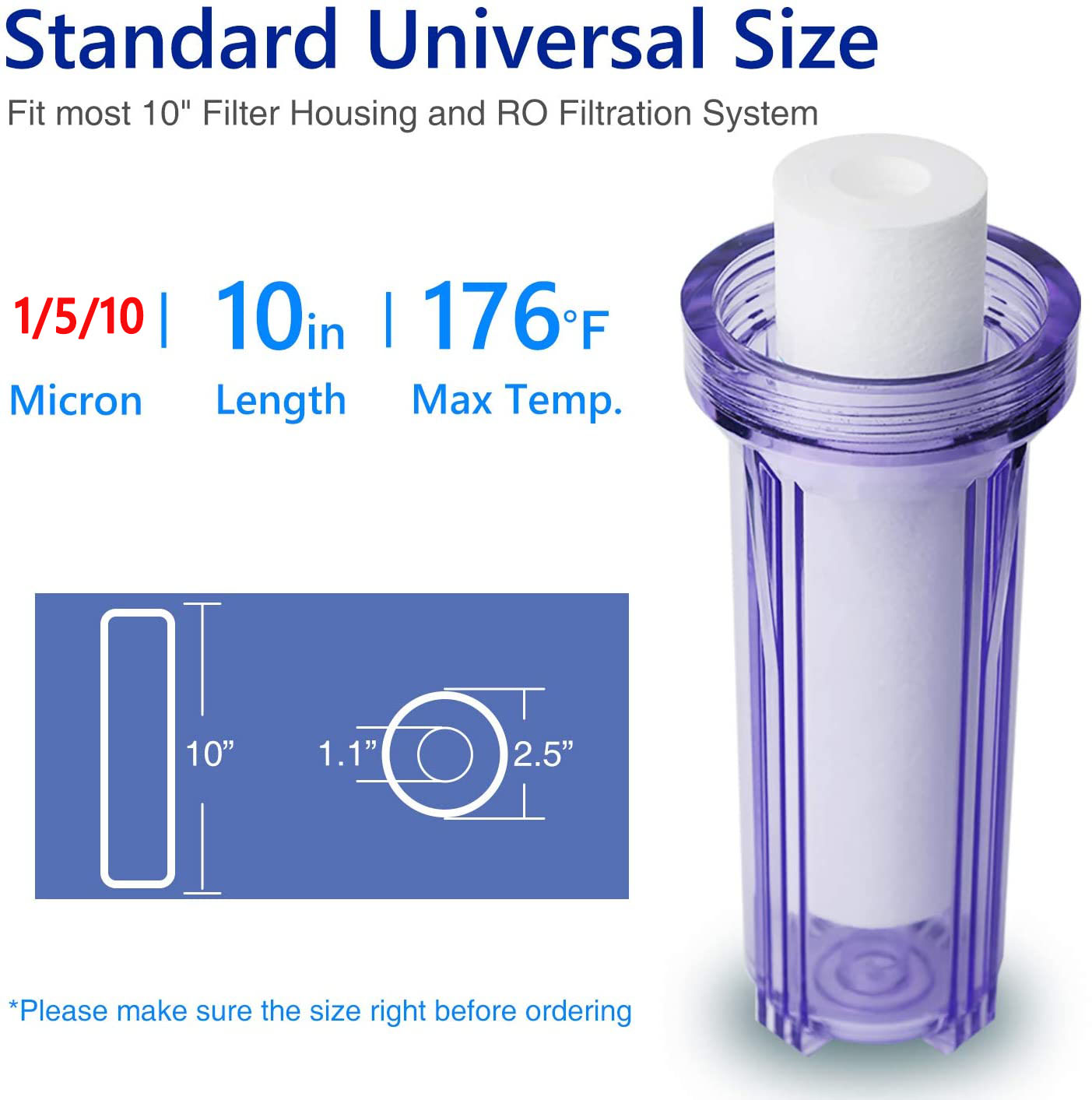 single element sediment filter