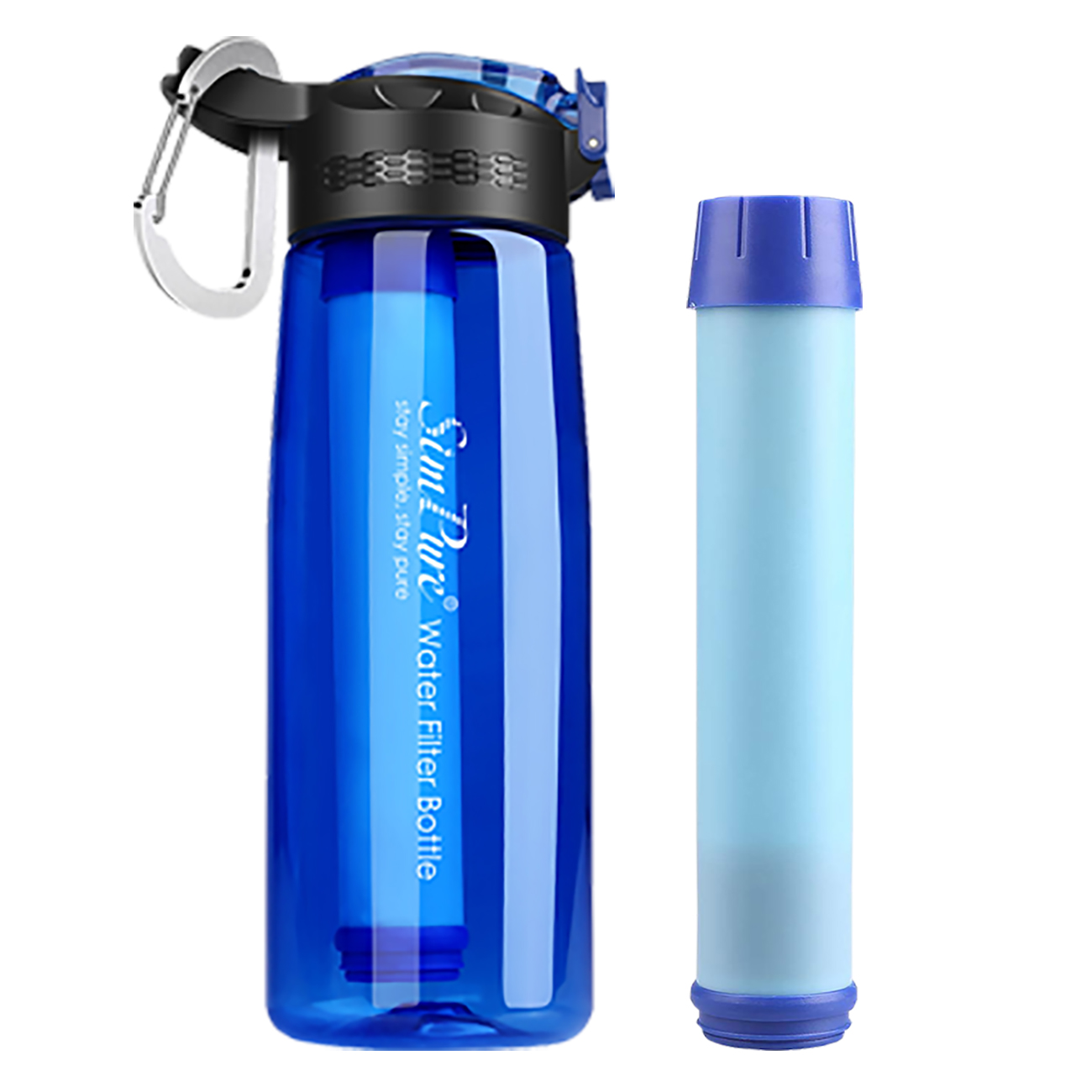 Купить Outdoor Survival Water Filter Bottle Straw Purifier Emergency на Аукцион из Америки с