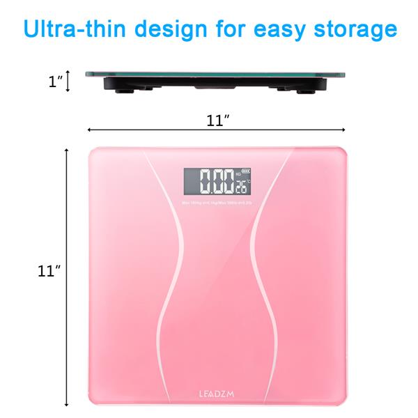 Digital Electronic BMI Body Fat Bathroom Scale 180KG LCD Scales Gym Weight Loss 