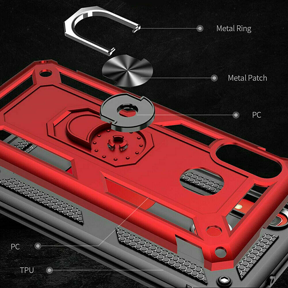 For Samsung Galaxy A10e A20 A50 Case Shockproof Armor Stand Cover+Tempered Glass - Picture 27 of 33