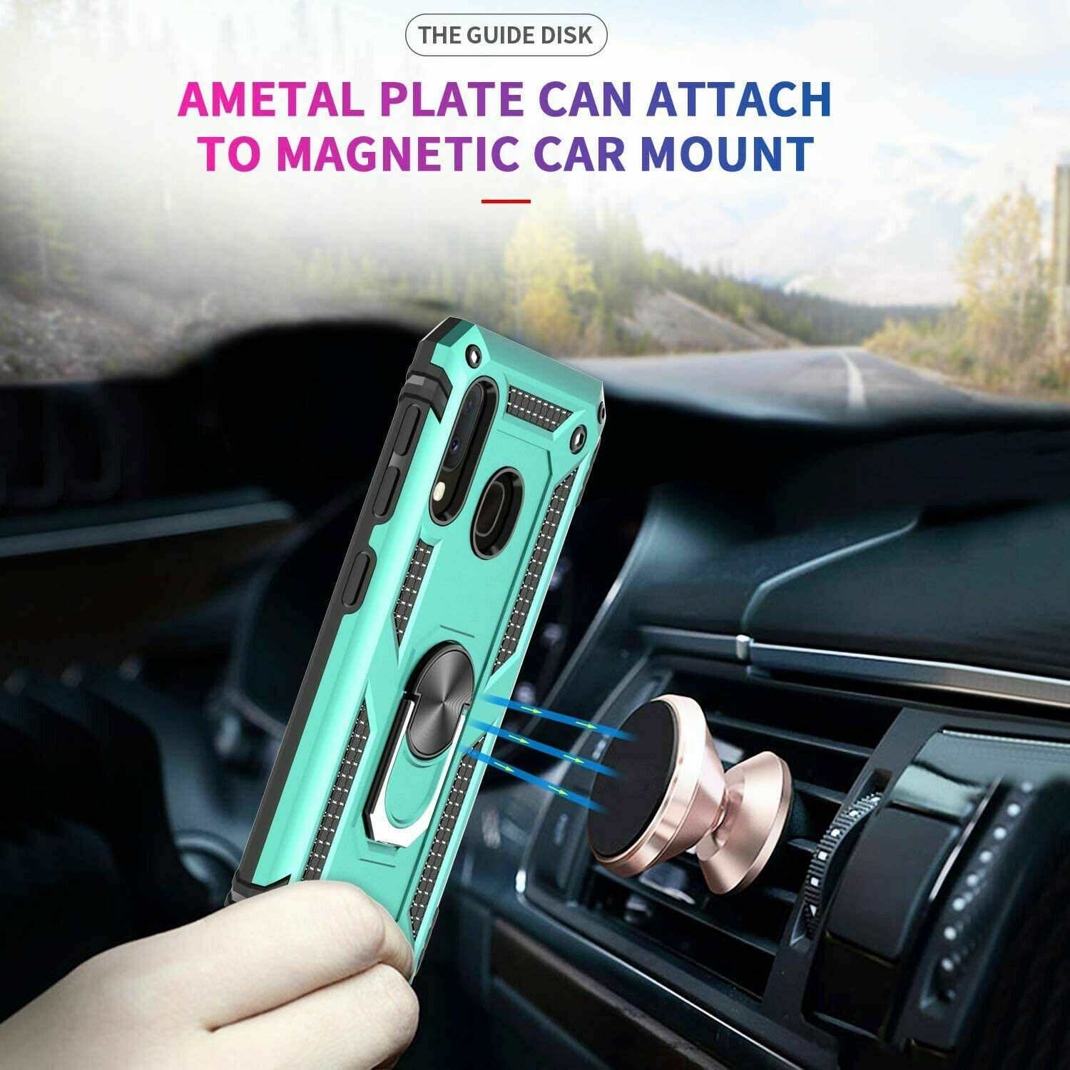 For Samsung Galaxy A10e A20 A50 Case Shockproof Armor Stand Cover+Tempered Glass - Picture 30 of 33