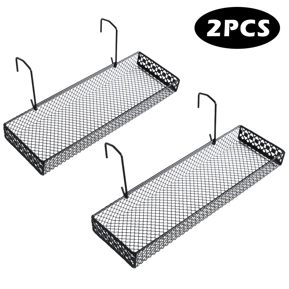 2 Pack Space Saving Under Shelf Hanging Basket Wire Rack