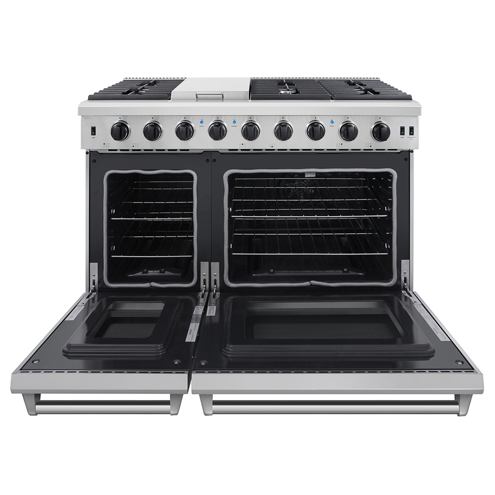 Thor 48 Inch Range Cooktop Gas 2 Oven 6 Burners Griddle Stainless Steel
