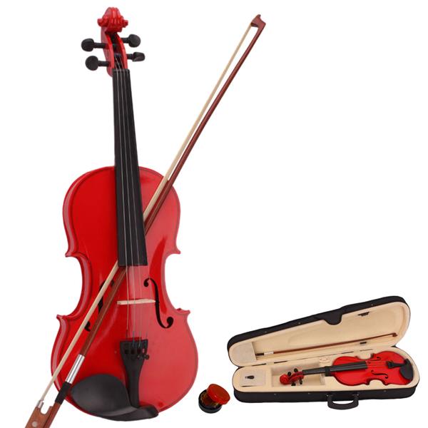 Sharprepublic 4/4 3/4 1/2 1/4 1/8 Wood Acoustic Violin Fiddle with Carry Case Bow Rosin 1/2
