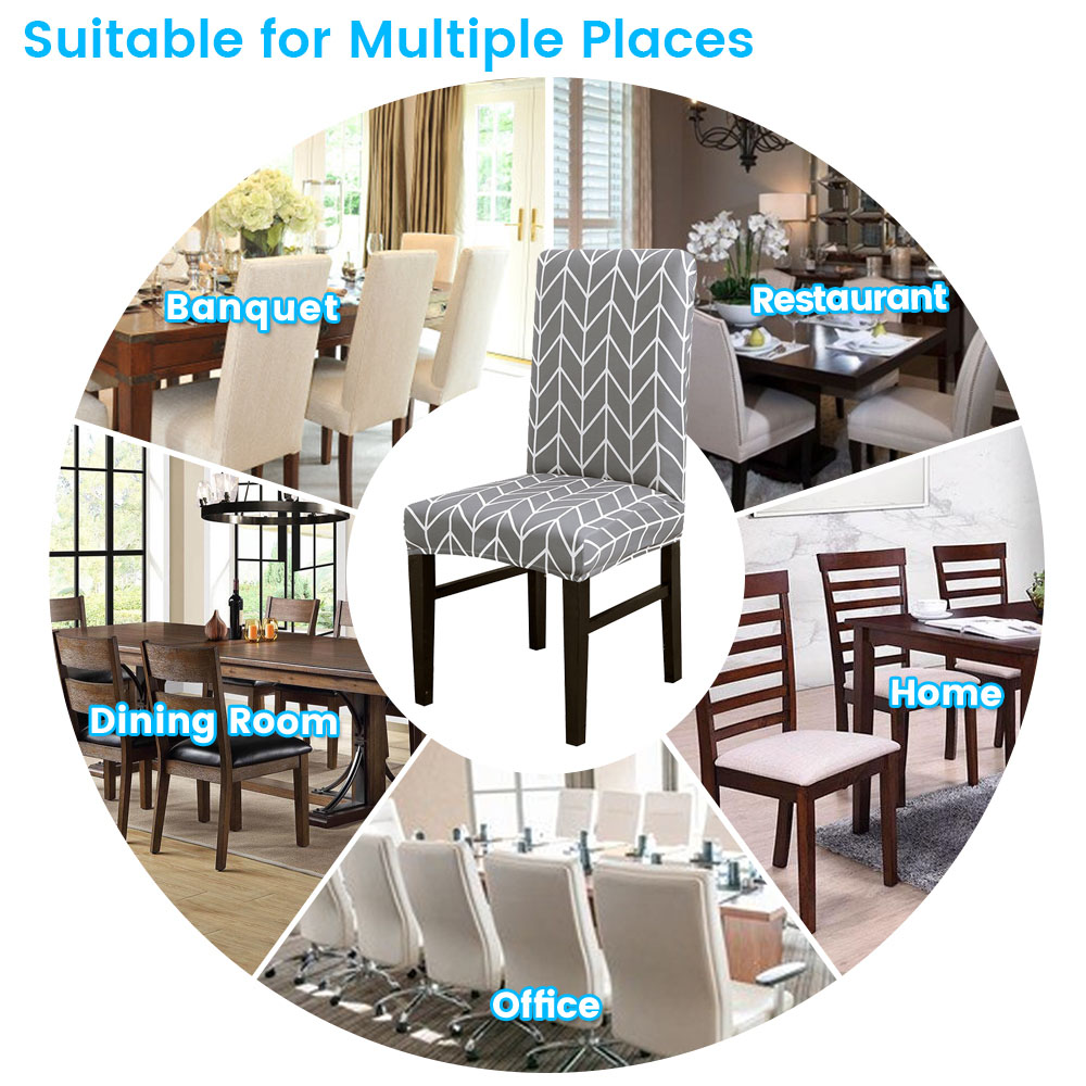 4pcs Dining Chair Cover Protector Stretch Removable Slipcover Home