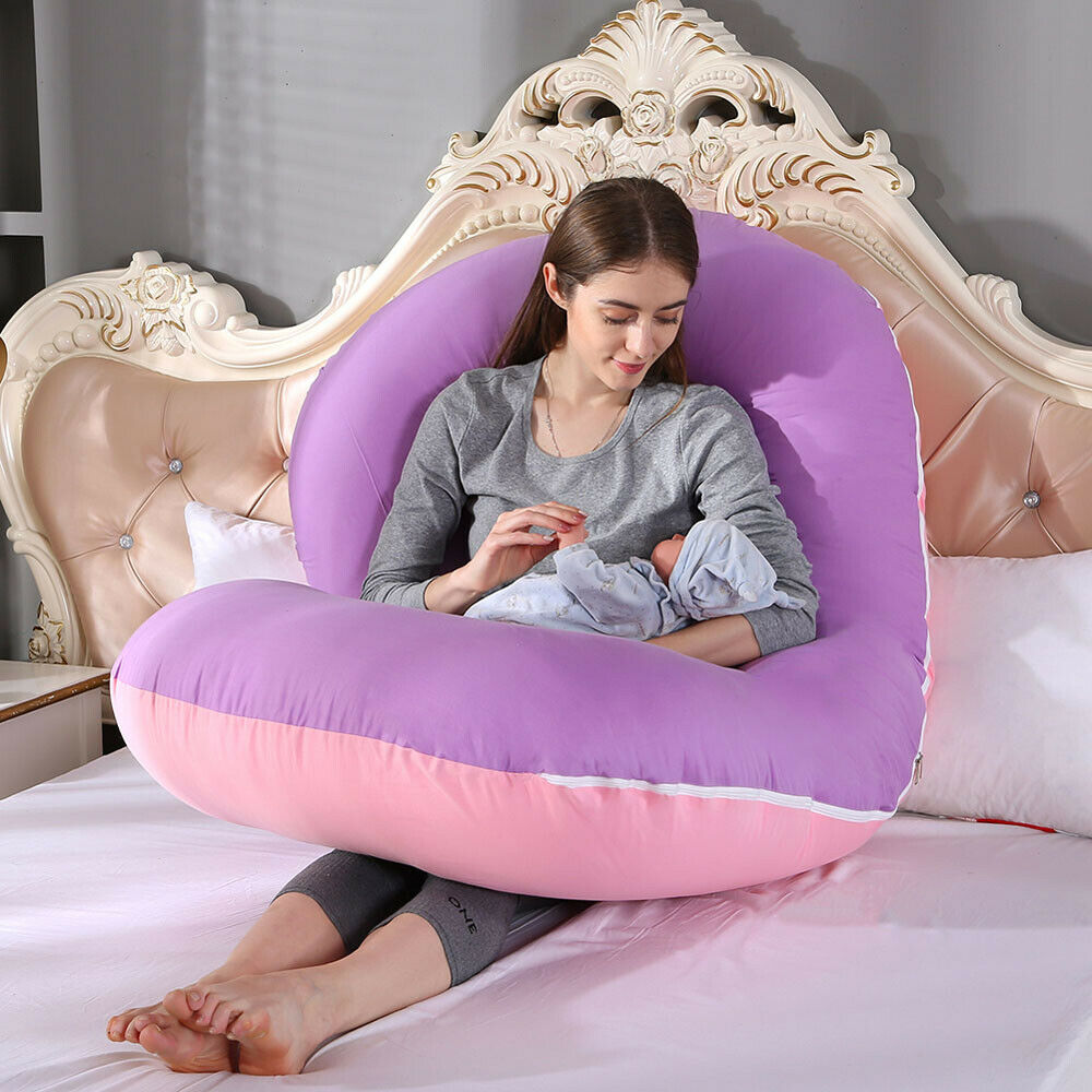 Large C Shape Pregnancy Pillow Full Body Maternity Comfort Sleeping Support Ebay