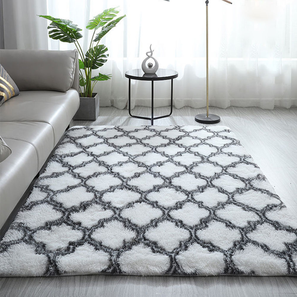Round Fluffy Rugs Anti-Skid Area Rug Living Room Home Bedroom Carpet Floor Mat 