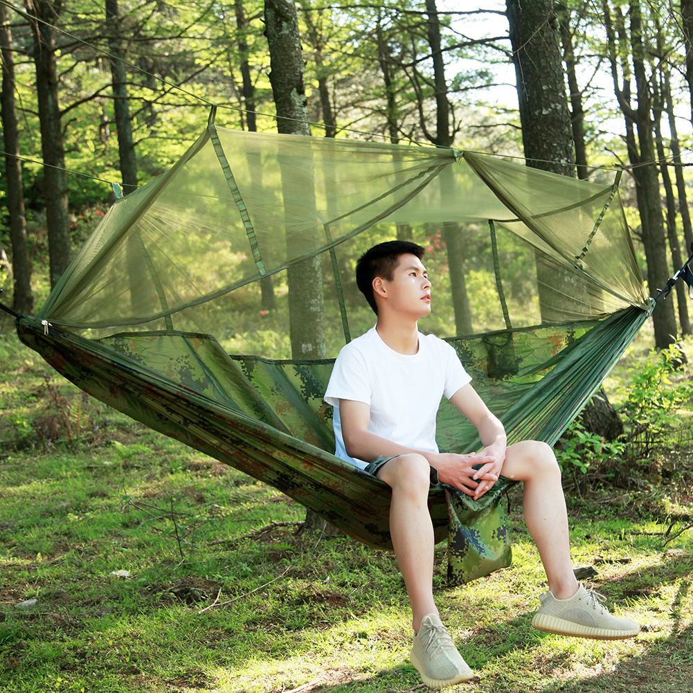 x 55 W Parachute Fabric Camping Hammock Easy Assembly Portable Hammock for Backpacking Camping Travel Double Single Hammocks for Camping 102 L Kocaso Camping Hammock with Mosquito Net 