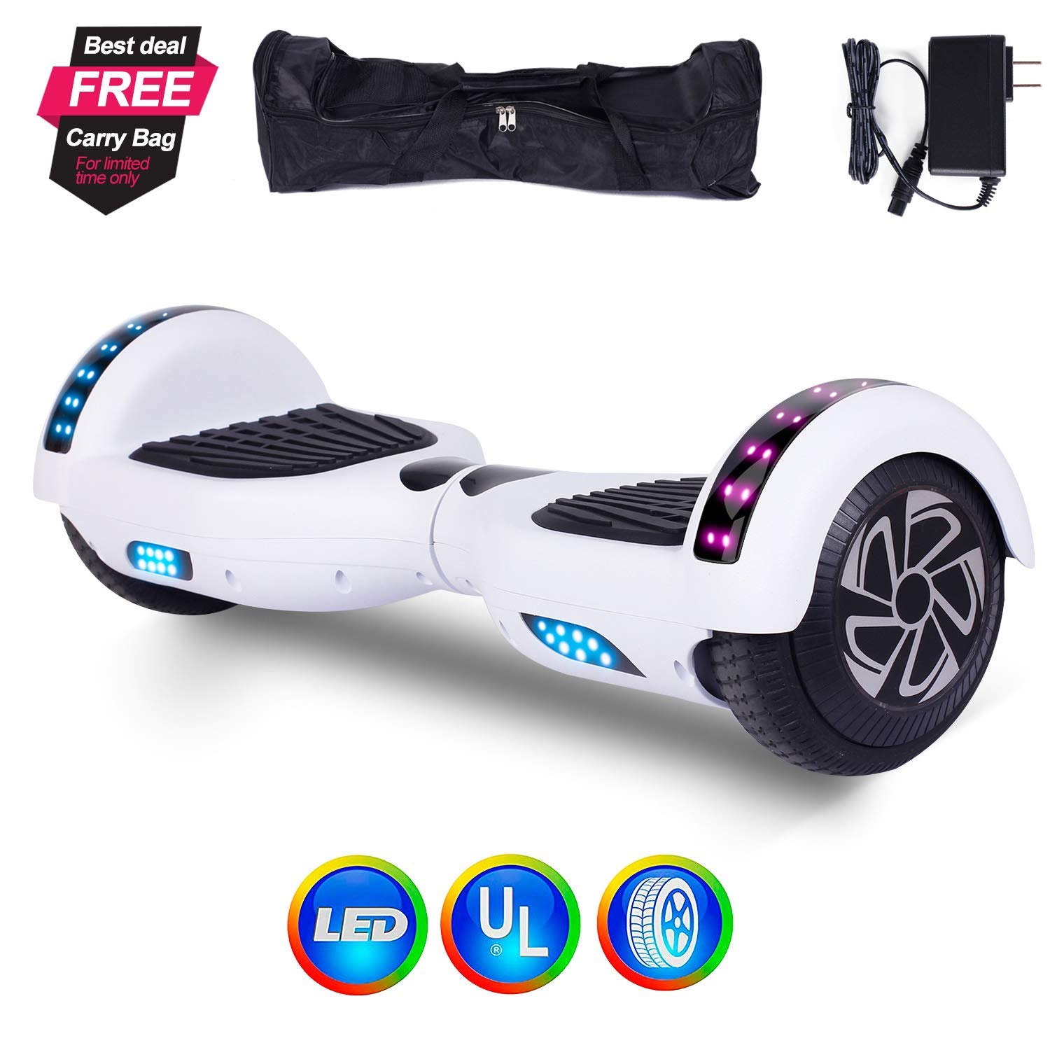 6 5 Hoverboard Self Balancing Scooter 2 Wheel Electric Dual 6 5 Hoverboard Self Balancing Scooter 2 Wheels Electric Dual Motor Led