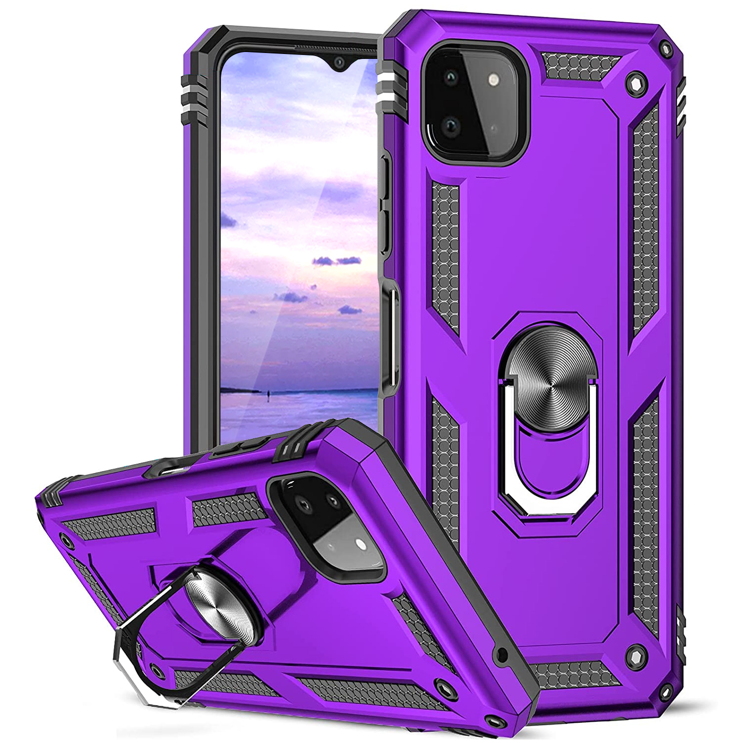 For Boost Mobile Celero 5G Ring Case Cover Metal Stand