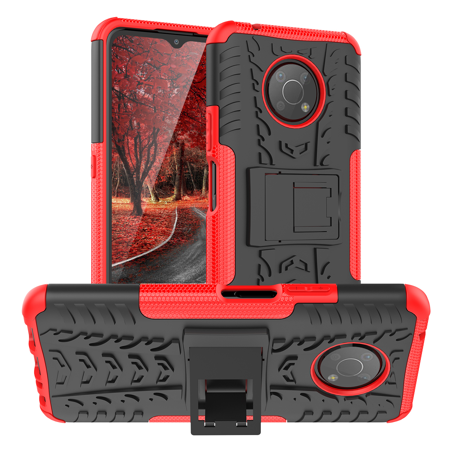 For Nokia G300 5G Phone Case Rugged Heavy-Duty Armor Kickstand Hard Back Cover - Picture 15 of 23