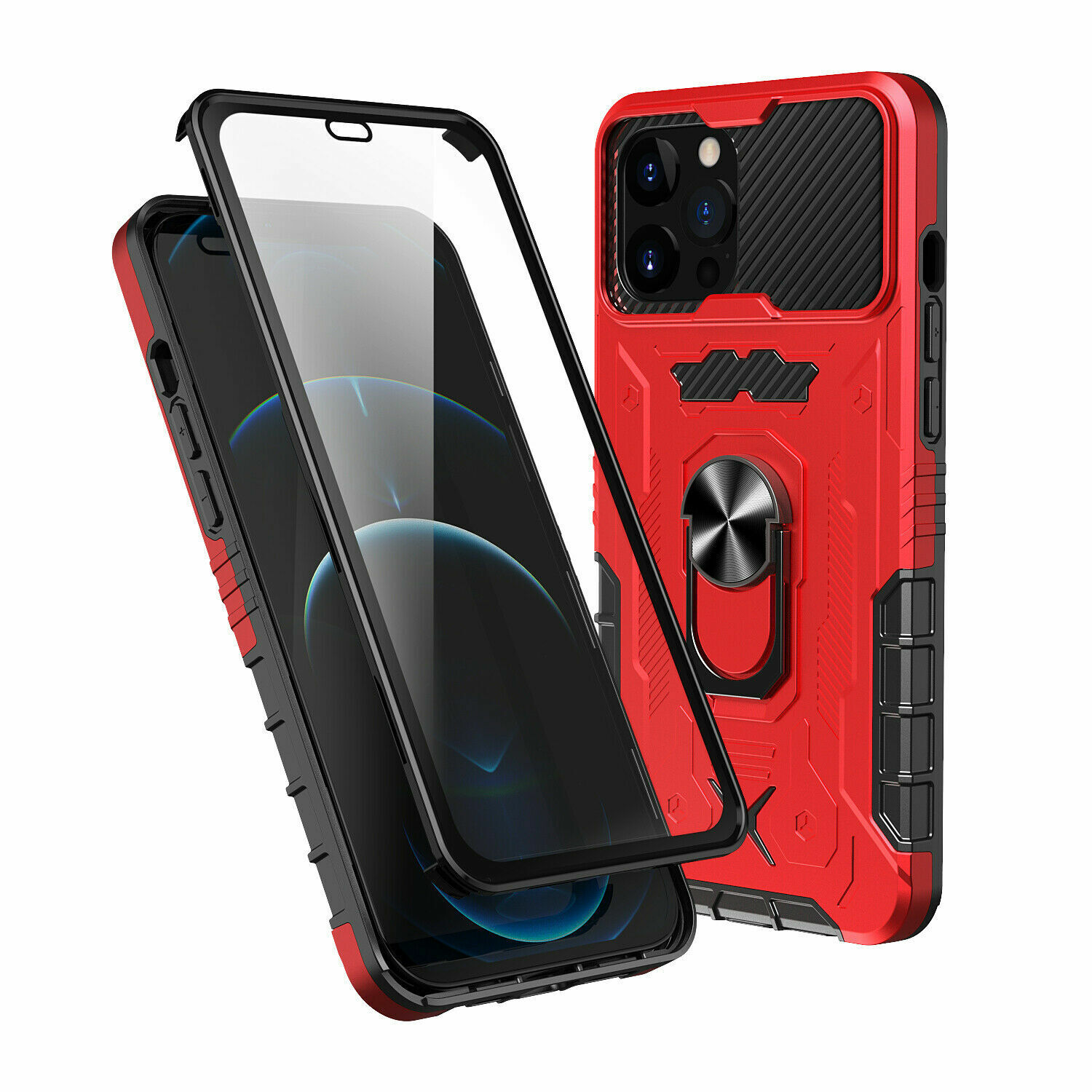Für Apple iPhone 13 Pro Handyhülle Ganzkörper Abdeckung + eingebaute Displayschutzfolie - Bild 20 von 31